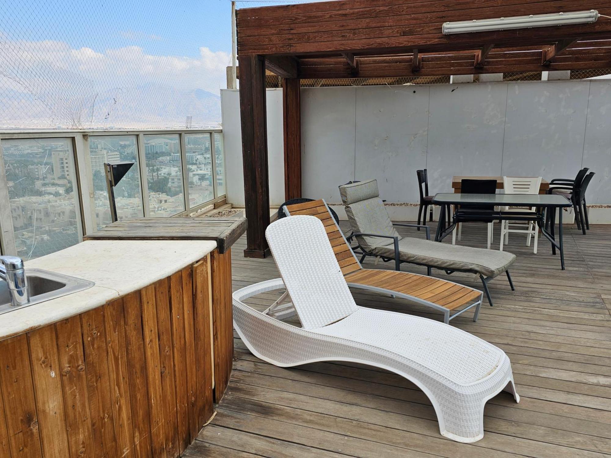 Ferienwohnung Exclusive Top Luxury Penthouse Near The Sea With Privat Roof-Pool Eilat Exterior foto